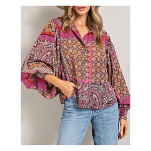 ee:some Boho Puff Sleeve Top